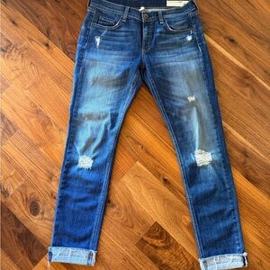 rag & bone Distressed Indigo Skinny Jeans